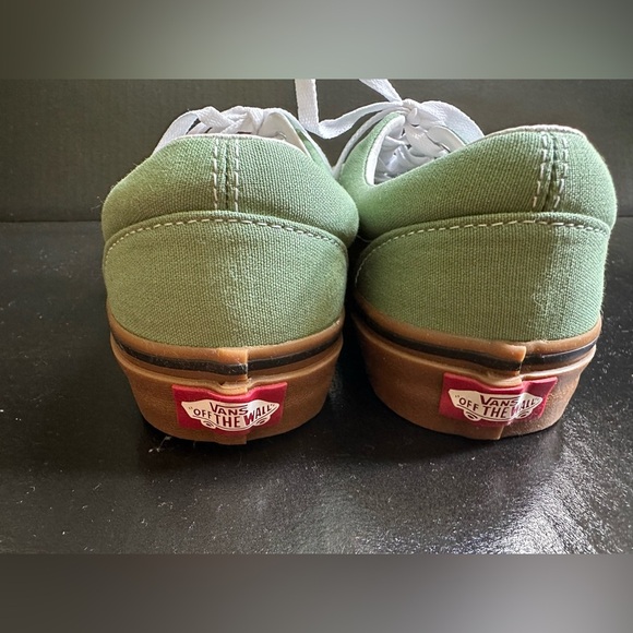 Vans Green and Cream Canvas Sneakers - Picture 3 of 7